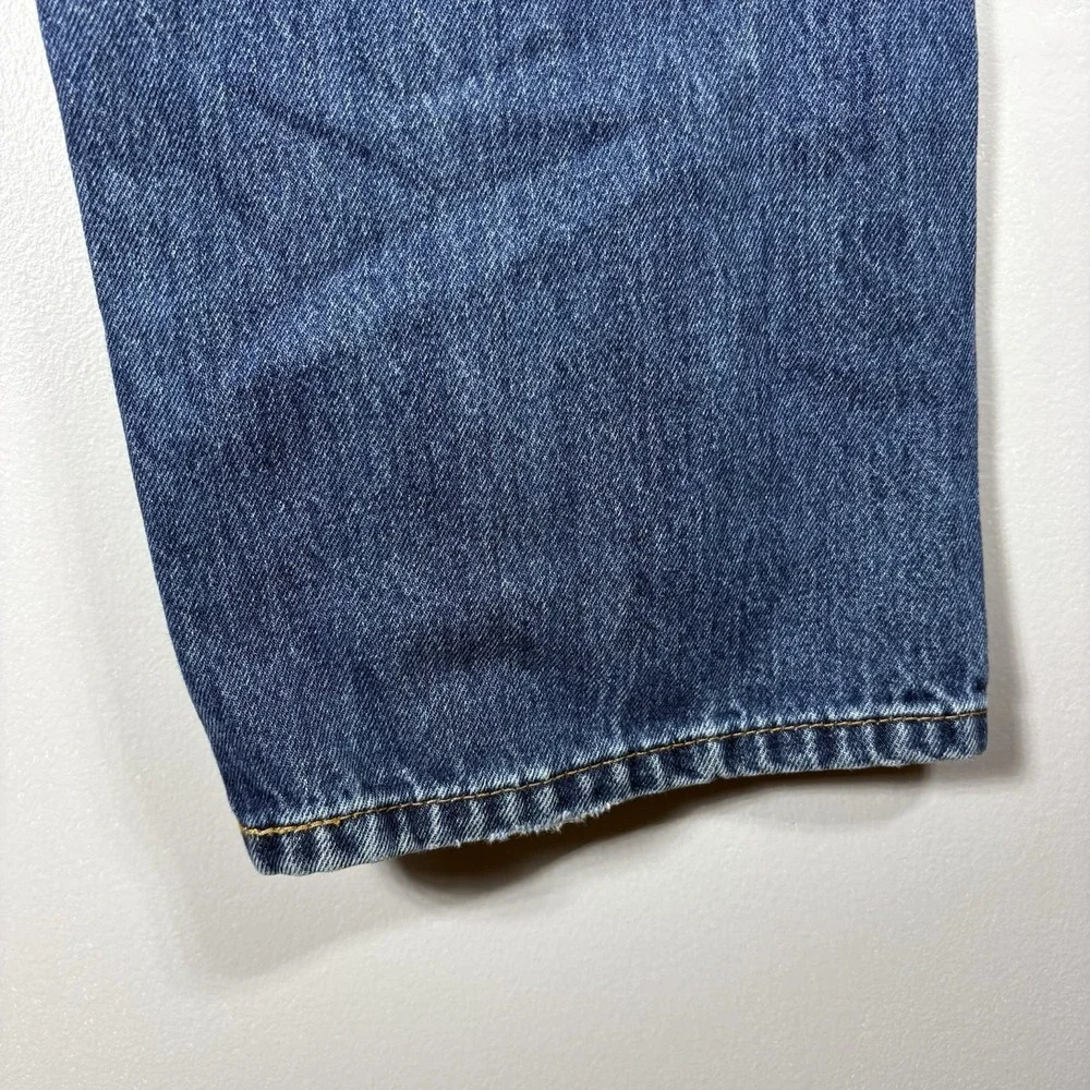 Levis 505 Men's‎ 38x31 Blue 100% Cotton Straight Leg Dark Wash Denim Jeans